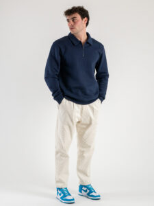 ONLY&SONS Felpa polo com mezza zip CERES 22029048 Dress Blues (1)