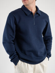 ONLY&SONS Felpa polo com mezza zip CERES 22029048 Dress Blues (5)