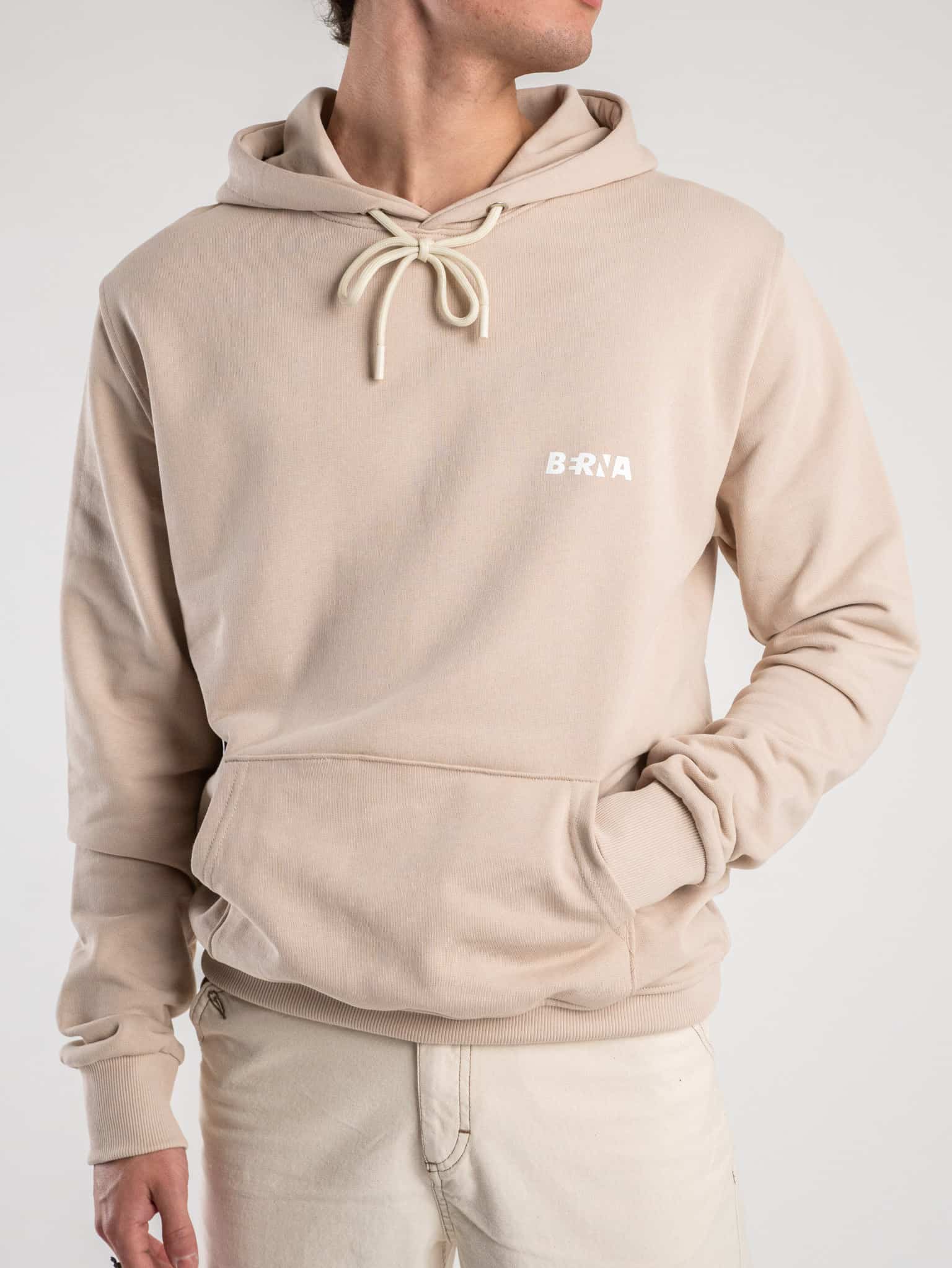 BERNA Felpa in cotone con cappuccio 230122 Avorio Prezzo 33 50 Estasi Fashion