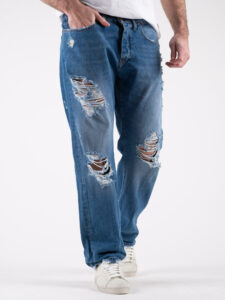 BERNA Jeans regular strappato 2330260 Blu (2)