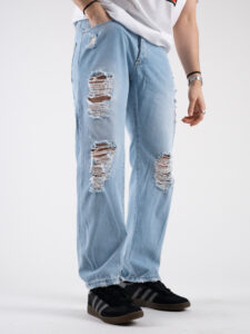 BERNA Jeans regular strappato 2330261 Azzurro (2)