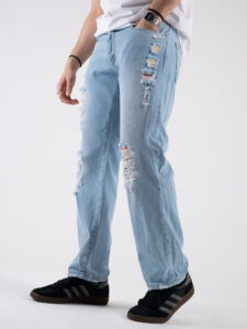 BERNA Jeans regular strappato 2330261 Azzurro (4)
