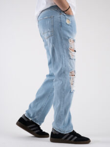 BERNA Jeans regular strappato 2330261 Azzurro (5)