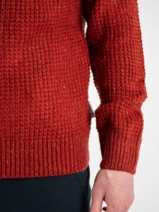 BERNA Maglione girocollo Tweed bottonato misto lana 233031 Africa (3)