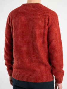 BERNA Maglione girocollo Tweed bottonato misto lana 233031 Africa (4)