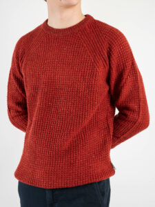 BERNA Maglione girocollo Tweed bottonato misto lana 233031 Africa (6)