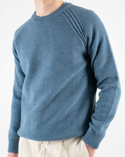 BERNA Maglione girocollo nido d'ape 233004 Jeans