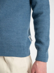 BERNA Maglione girocollo nido d’ape 233004 Jeans (5)