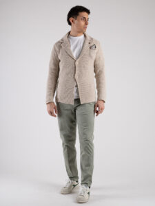 BERNA Pantalone chinos in cotone leggero 243217 Salvia