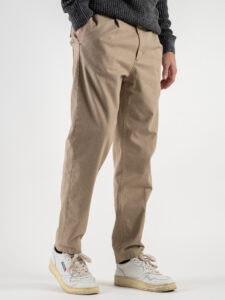 BERNA Pantalone in cotone lavorato con pences 233193 Coloniale (4)