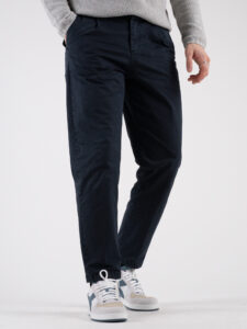 BERNA Pantalone morbido in cotone con pences 2243437 Blu (1)