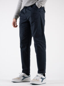 BERNA Pantalone morbido in cotone con pences 2243437 Blu (3)