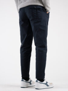 BERNA Pantalone morbido in cotone con pences 2243437 Blu (4)