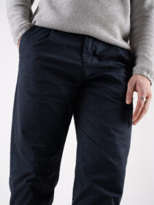 BERNA Pantalone morbido in cotone con pences 2243437 Blu (5)