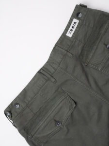BERNA Pantalone morbido in cotone con pences 2243437 Militare (4)