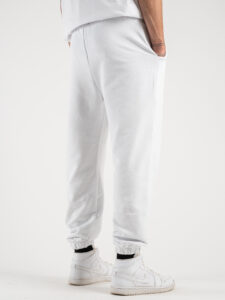BERNA Pantalone tuta in cotone garzato 230120 Bianco (1)