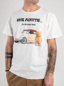 BERNA T-shirt con stampa macchina teddy 233162 Panna2