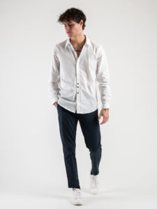 BL11 Pantalone chinos slim leggero CUBA Blu