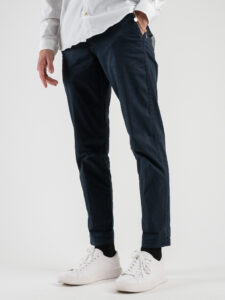 BL11 Pantalone chinos slim leggero CUBA Blu (3)