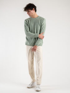 BL11 Pantalone morbido in cotone con cuciture a contrasto MALTA Campione