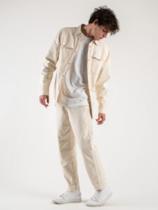 BL11 Pantalone morbido in cotone con cuciture a contrasto MALTA Campione