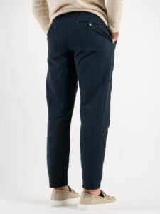 BL11 Pantalone morbido in misto lino con pences e coulisse PORTORICO Blu (5)