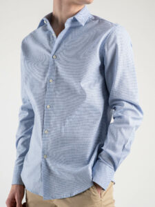 IMPERIAL Camicia 100% cotone microlavorata con colletto C6407I175X Azzurro (2)