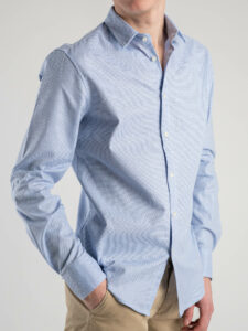 IMPERIAL Camicia 100% cotone microlavorata con colletto C6407I175X Azzurro (3)