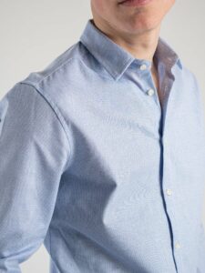 IMPERIAL Camicia 100% cotone microlavorata con colletto C6407I175X Azzurro (4)