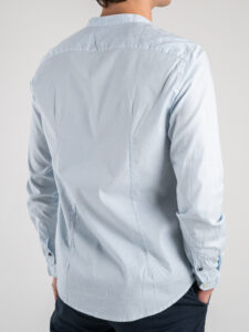 IMPERIAL Camicia coreana in cotone con bottoni colorati C64071I249 Azzurro (1)
