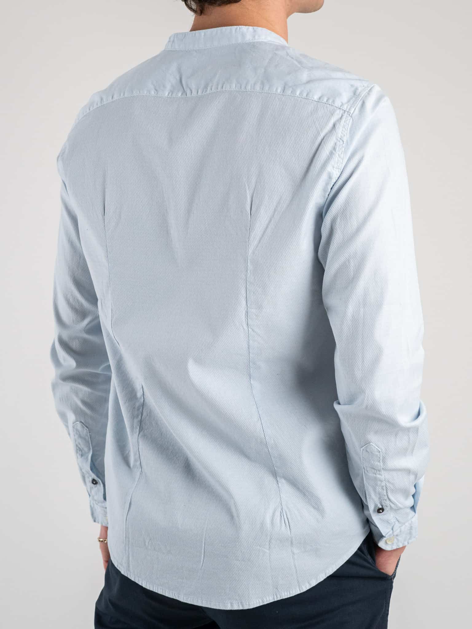 Camicia coreana a tinta unita Bianco lana - Acquista Online