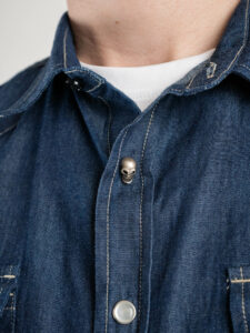 IMPERIAL Camicia jeans con dettaglio bottone e cuciture a contrasto C372MCUD31 Blu denim (1)