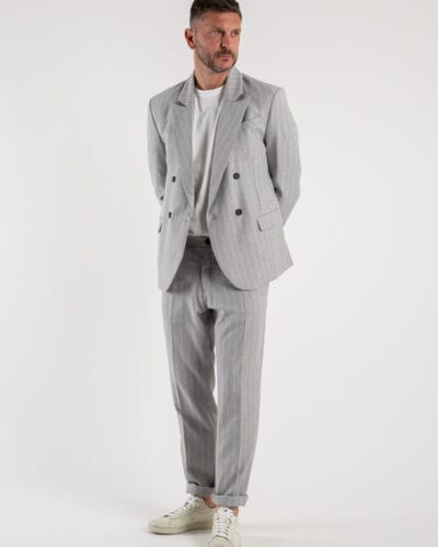 IMPERIAL Giacca doppiopetto gessata da abito JZ20FBY Perla