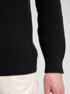 IMPERIAL Maglione girocollo in cotone leggero lavorato M553U488 Nero (6)