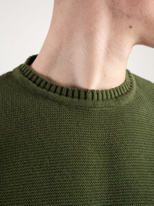IMPERIAL Maglione girocollo in cotone microlavorato M3614GC145 Verde Militare (2)
