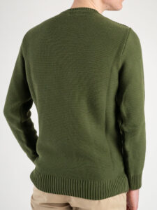 IMPERIAL Maglione girocollo in cotone microlavorato M3614GC145 Verde Militare (4)