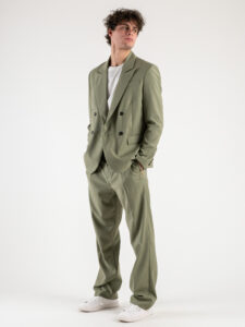 IMPERIAL Pantalone baggy da abito PD3MFNZ Oliva