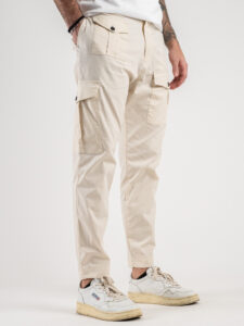 IMPERIAL Pantalone leggero morbido con tasconi P640318032 Off-White1