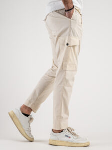 IMPERIAL Pantalone leggero morbido con tasconi P640318032 Off-White3