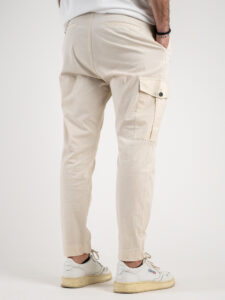 IMPERIAL Pantalone leggero morbido con tasconi P640318032 Off-White4