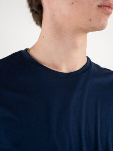 IMPERIAL T-shirt in cotone basica a manica lunga T583152058 Blu (1)