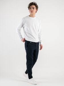 IMPERIAL T-shirt in cotone basica a manica lunga TR52GCVL Bianco (2)