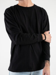 IMPERIAL T-shirt in cotone basica a manica lunga TR52GDUL Nero (3)