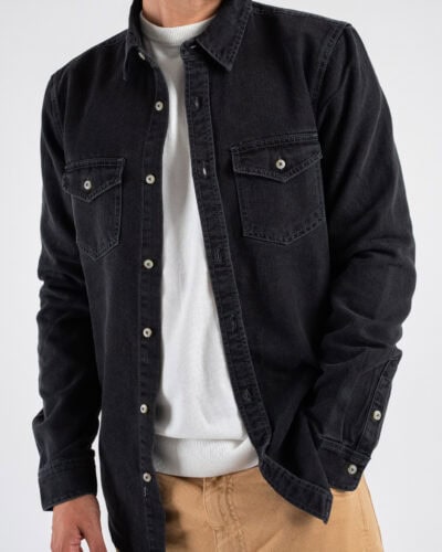 ONLYSONS Camicia di jeans con tasche frontali BANE 22023247 Dark Grey Denim 4 Nuovi Arrivi