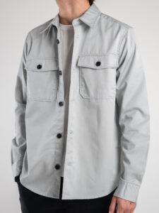 ONLY&SONS Giacchetta sportivo con colletto e bottoni in twill MILO 22024696 Moonstruck (3)