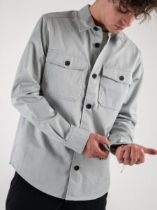 ONLY&SONS Giacchetta sportivo con colletto e bottoni in twill MILO 22024696 Moonstruck (5)