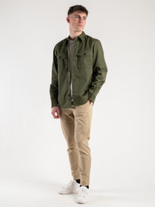ONLY&SONS Giacchetta sportivo con colletto e bottoni in twill MILO 22024696 Olive Night (2)