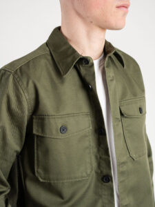 ONLY&SONS Giacchetta sportivo con colletto e bottoni in twill MILO 22024696 Olive Night (5)