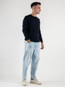 ONLY&SONS Maglia girocollo morbida in viscosa WYLER 22020088 Dark Navy (2)