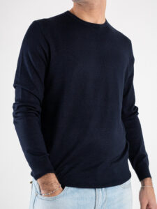 ONLY&SONS Maglia girocollo morbida in viscosa WYLER 22020088 Dark Navy (3)